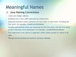 Naming Standards, Clean Code | PPTX
