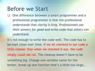 Naming Standards, Clean Code | PPTX