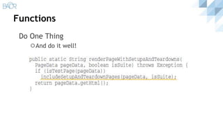 Functions
Do One Thing
⚪And do it well!
 