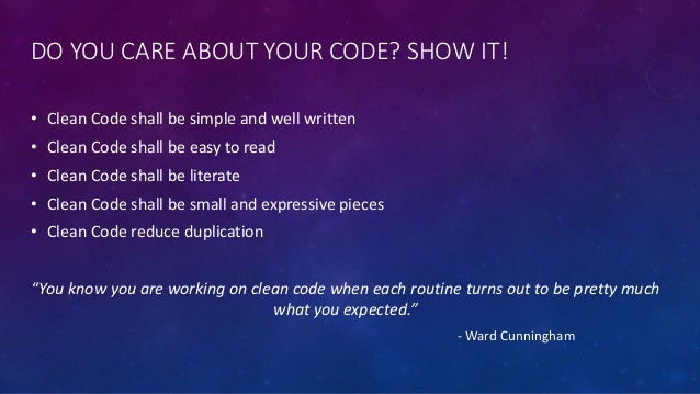 the meaning of clean code