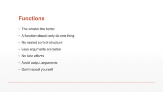 nested control structures in javascript - tips for... Clean code | PPTX