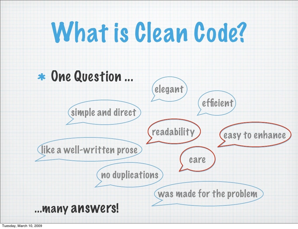 What Is Clean Code One