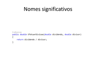 Nomes significativos
 