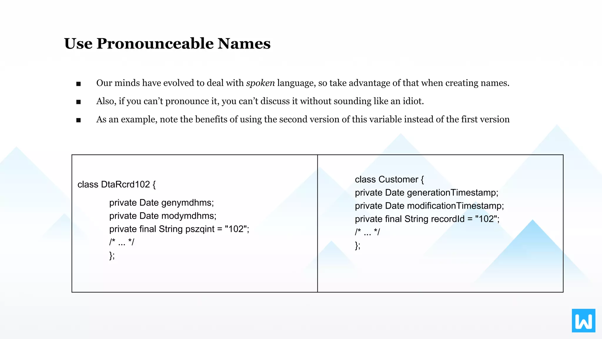 Clean code: meaningful Name | PDF | Programming Languages | Computing