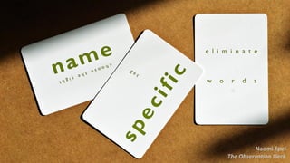 Naomi Epel
The Observation Deck
 