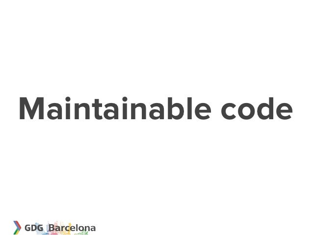 maintainable code