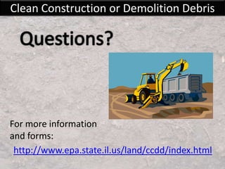 Clean Construction Demolition Debris | PPTX