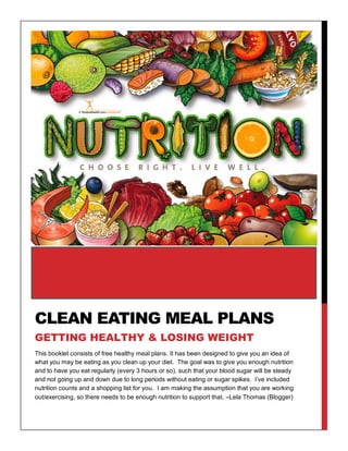 Clean eating meal plans | PDF