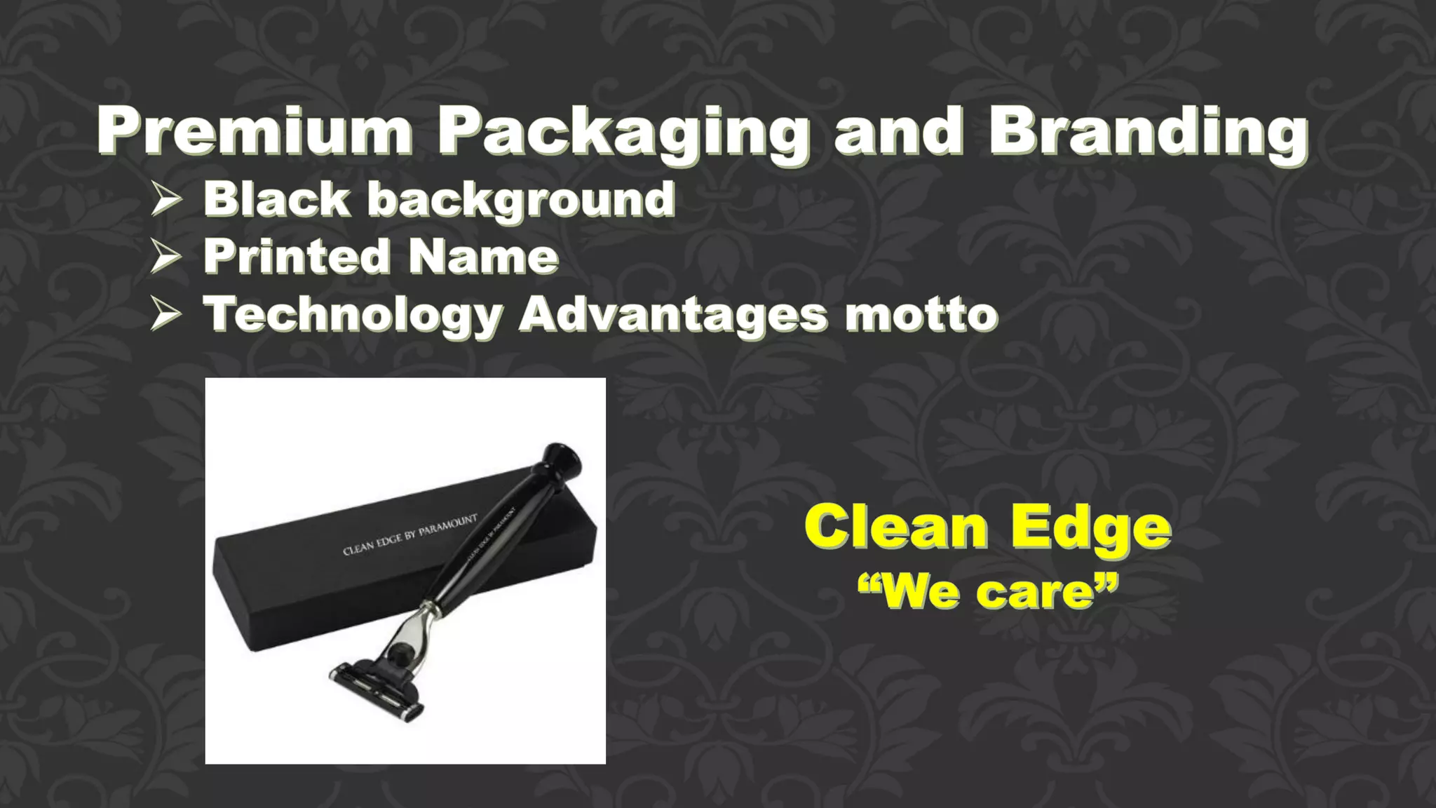 Clean Edge Razor - Splitting Hairs in Product Positioning