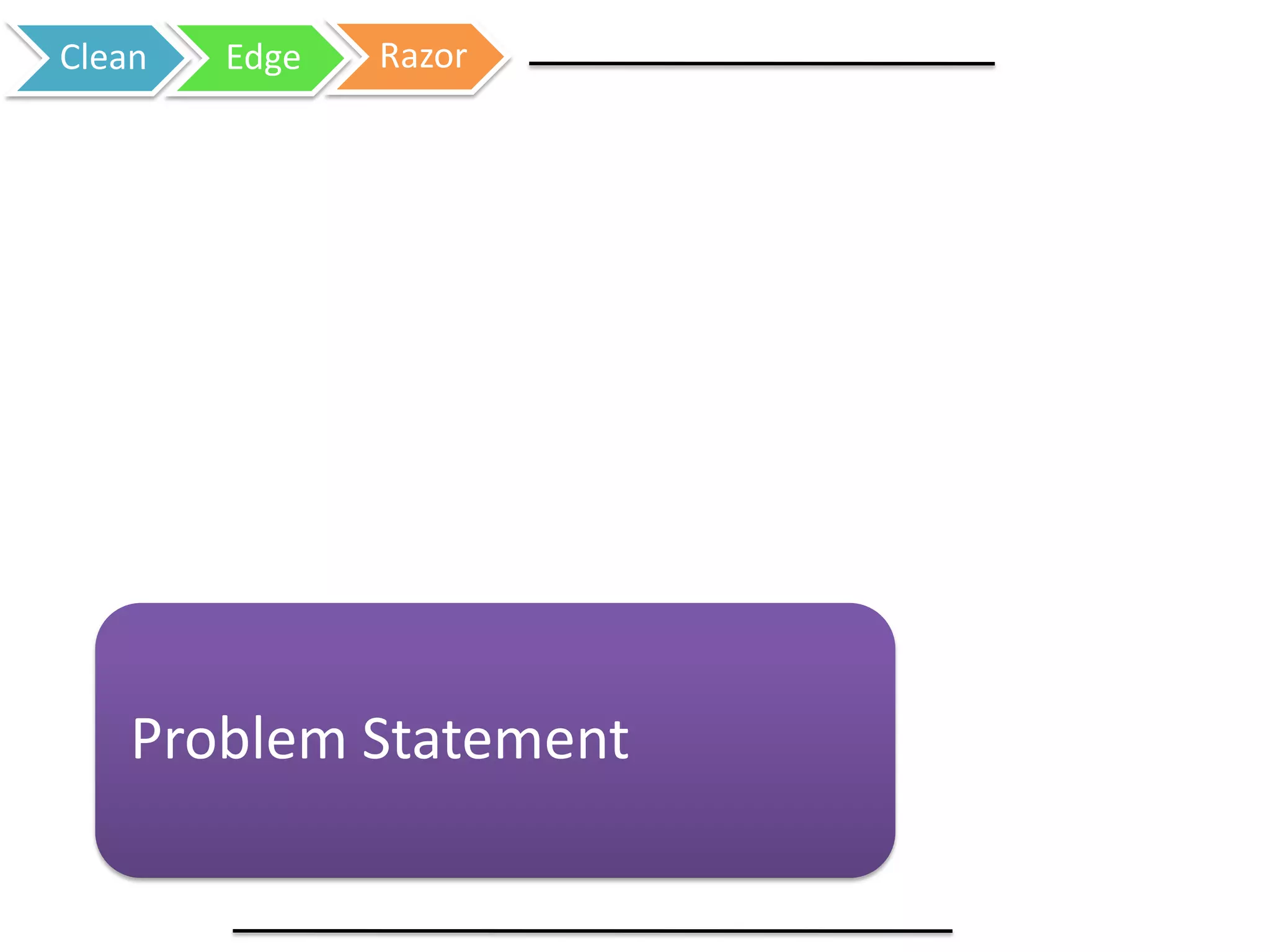 Clean Edge Razor
Problem Statement
 