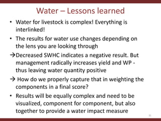 Testing the CLEANED framework in Lushoto, Tanzania