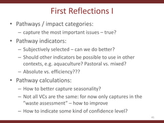 Testing the CLEANED framework in Lushoto, Tanzania