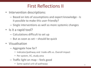 Testing the CLEANED framework in Lushoto, Tanzania