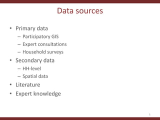 Testing the CLEANED framework in Lushoto, Tanzania