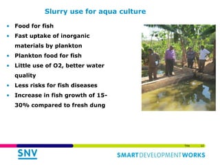 Links of the Biodigester sector with the dairy sector and environment