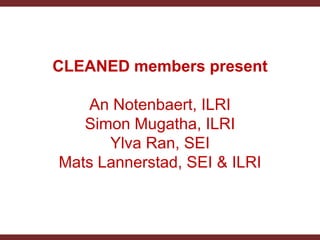 Introducing the CLEANED  project ex-ante impact assessment framework 