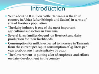Dairy production and related environmental issues in Tanzania