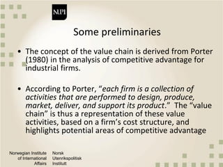 Introduction to agricultural value chains and supply chain management