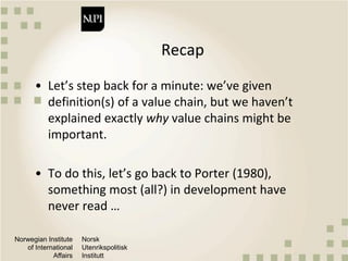 Introduction to agricultural value chains and supply chain management