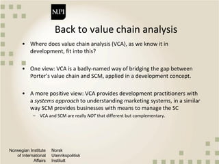 Introduction to agricultural value chains and supply chain management