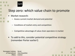 Qualitative approaches to value chain analysis