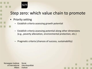 Qualitative approaches to value chain analysis