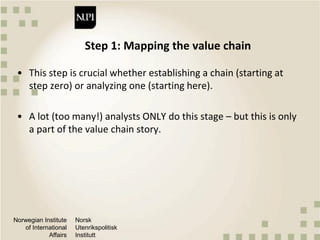 Qualitative approaches to value chain analysis