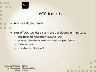 Qualitative approaches to value chain analysis