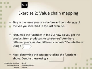 Qualitative approaches to value chain analysis