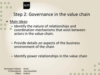 Qualitative approaches to value chain analysis