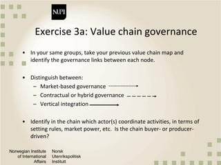 Qualitative approaches to value chain analysis