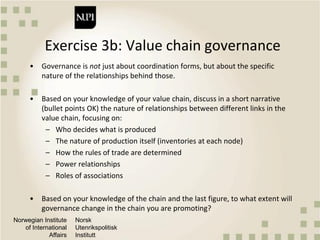 Qualitative approaches to value chain analysis