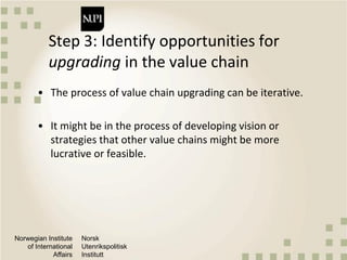 Qualitative approaches to value chain analysis