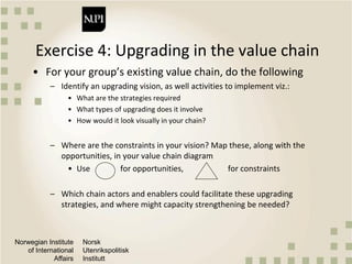 Qualitative approaches to value chain analysis