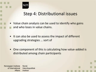 Qualitative approaches to value chain analysis