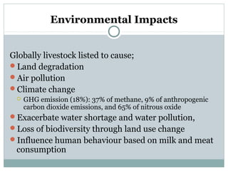 Dairy/livestock and the environment in Tanzania