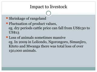 Dairy/livestock and the environment in Tanzania
