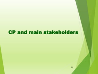 CP and main stakeholders
51
 