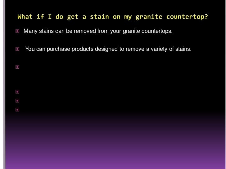 Clean granite how to