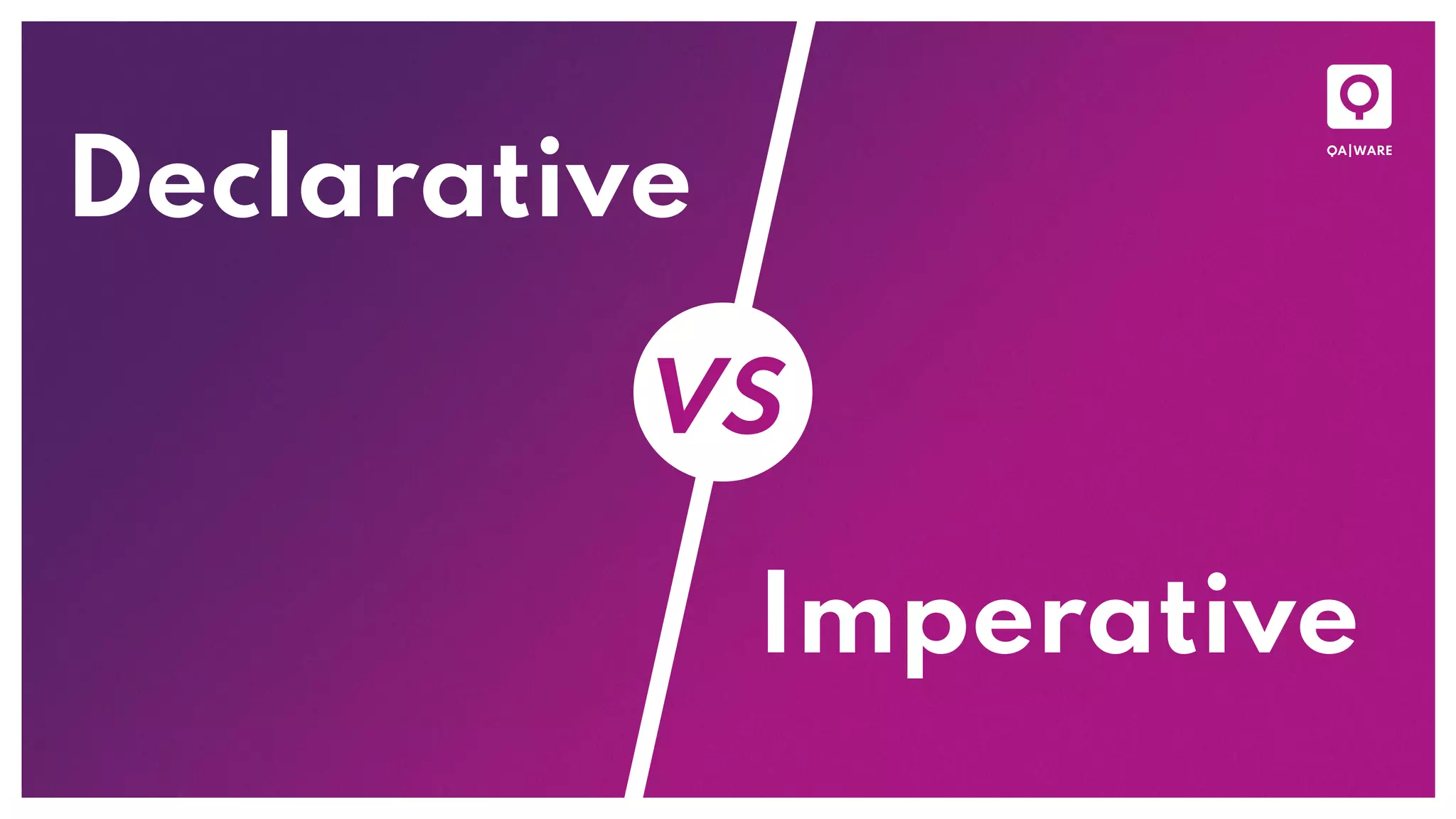 Declarative
VS
Imperative
 