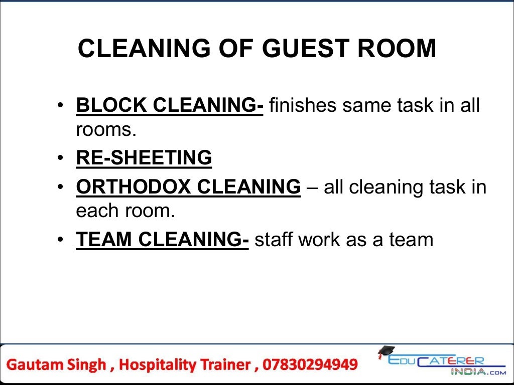 Cleaning procedureandfrequencyschedule