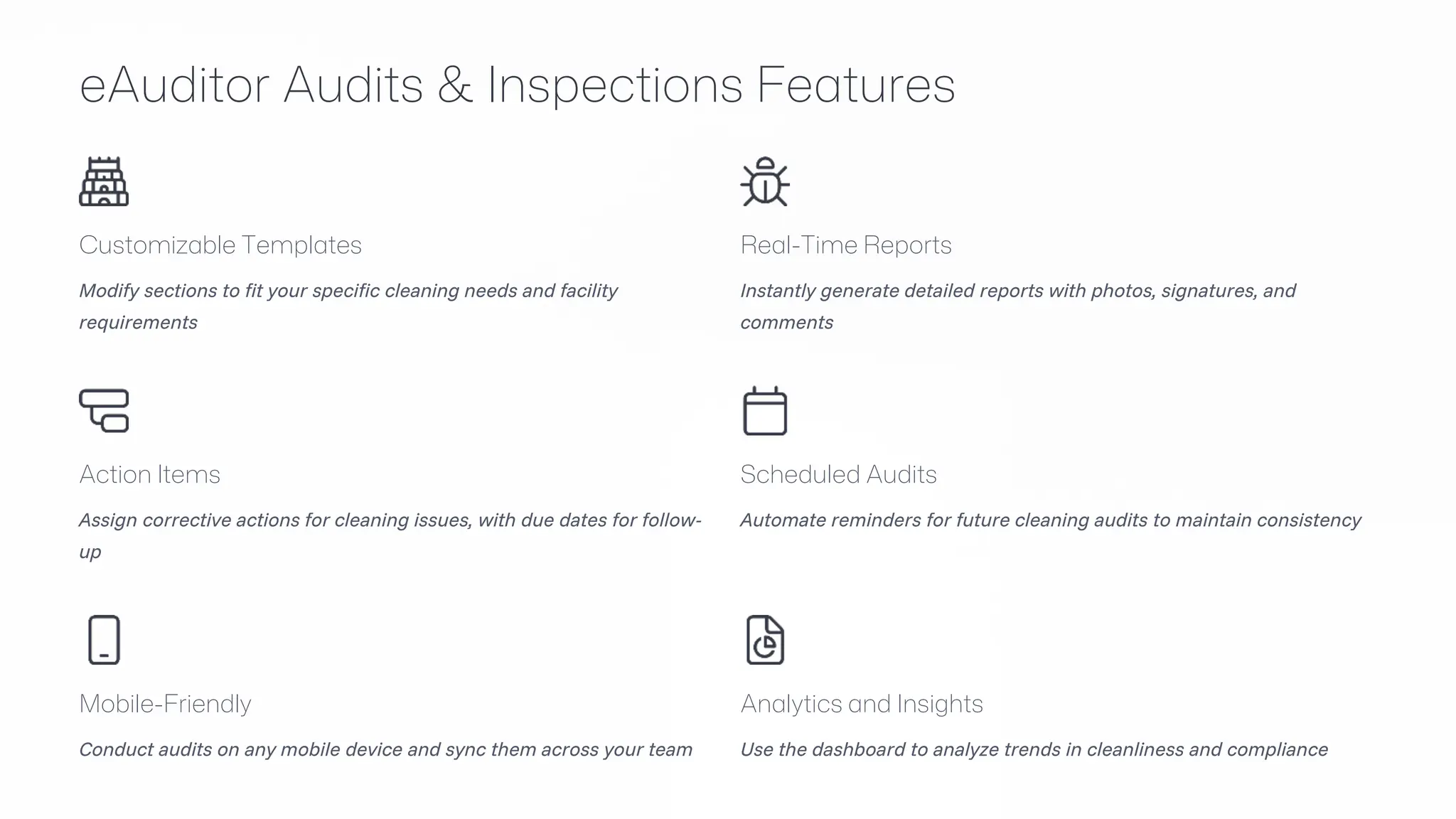 Cleaning Audit Checklist with eAuditor Audits & Inspections | PDF
