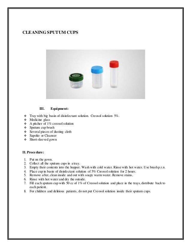 Cleaning bedpans and urinals ,sputum cup disinfect methods
