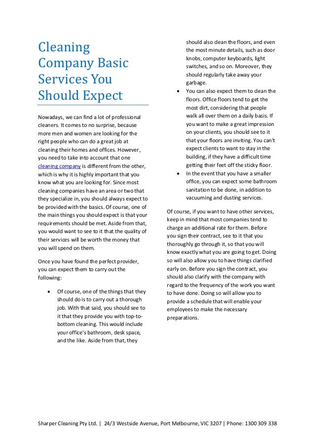 cleaning company factors to consider services offered tips cleaning services offered