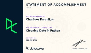 #17,759,513
Charilaos Karanikas
Cleaning Data in Python
FEB 01, 2021
 