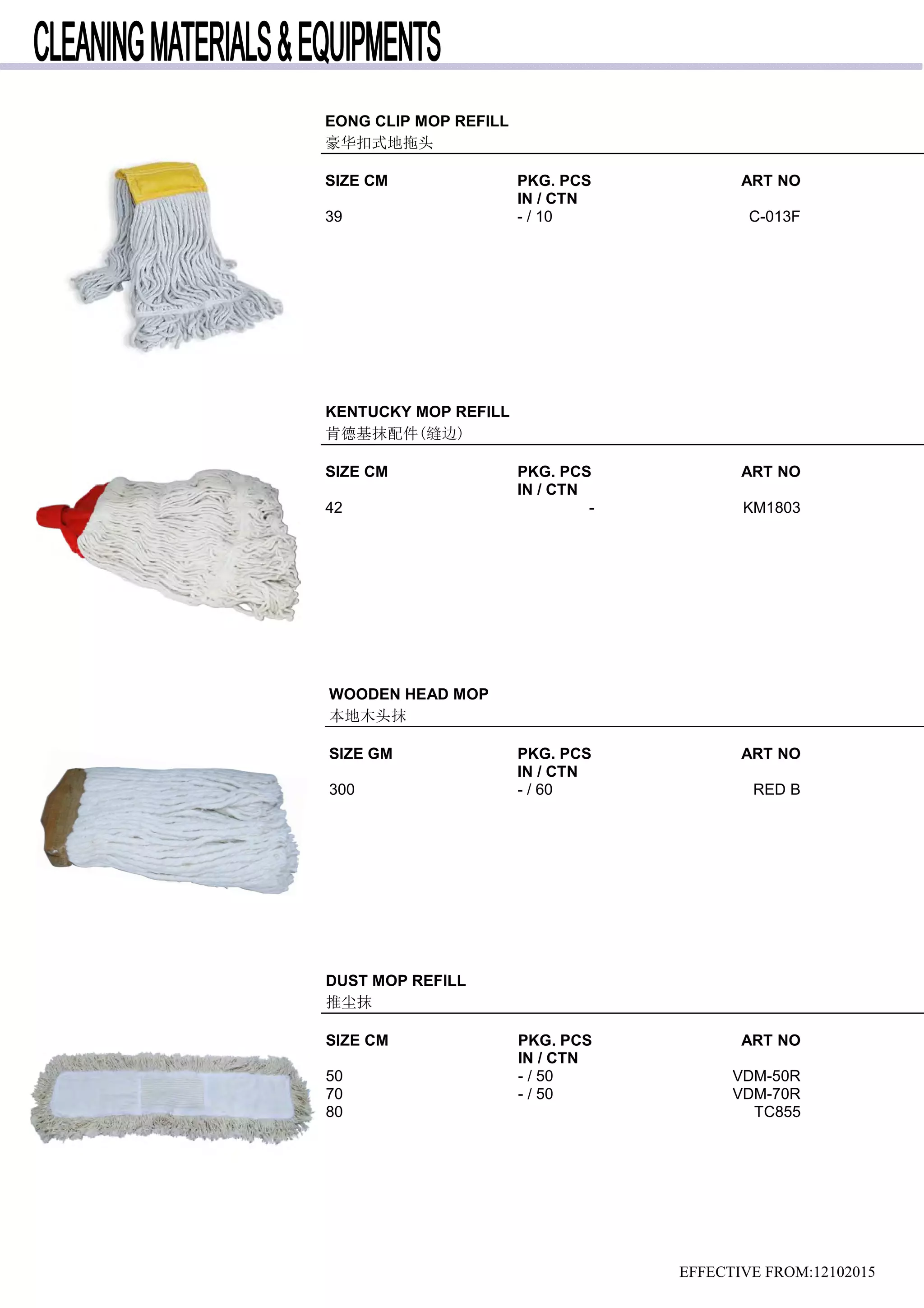 CLEANING MATERIALS & EQUIPMENTS PDF