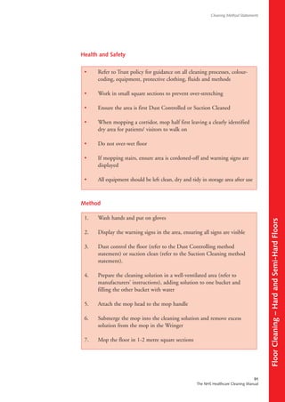Cleaning method statements 2004 uk | PDF