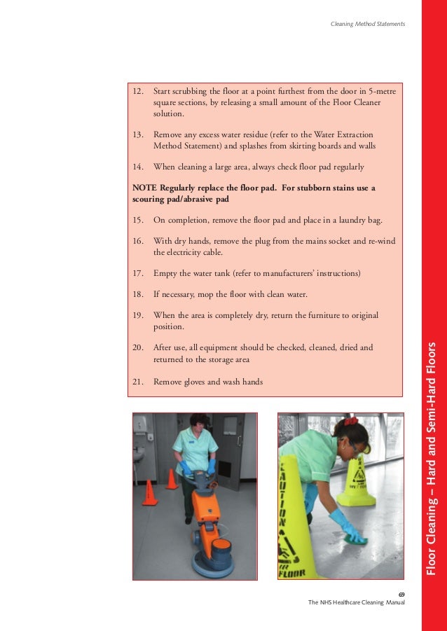 Cleaning method statements 2004 uk