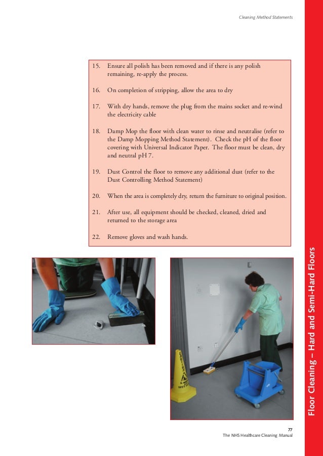 Cleaning method statements 2004 uk