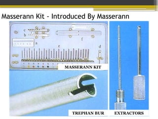 Masserann Kit - Introduced By Masserann
EXTRACTORS
TREPHAN BUR
MASSERANN KIT
 